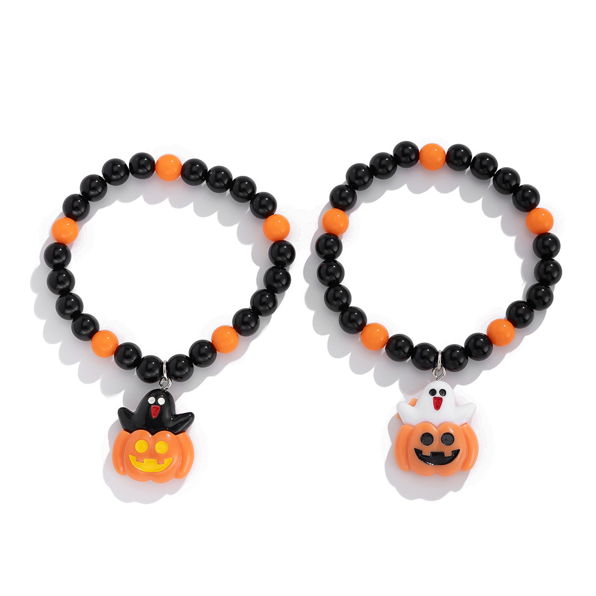 Halloween Ghost & Pumpkin Bracelet