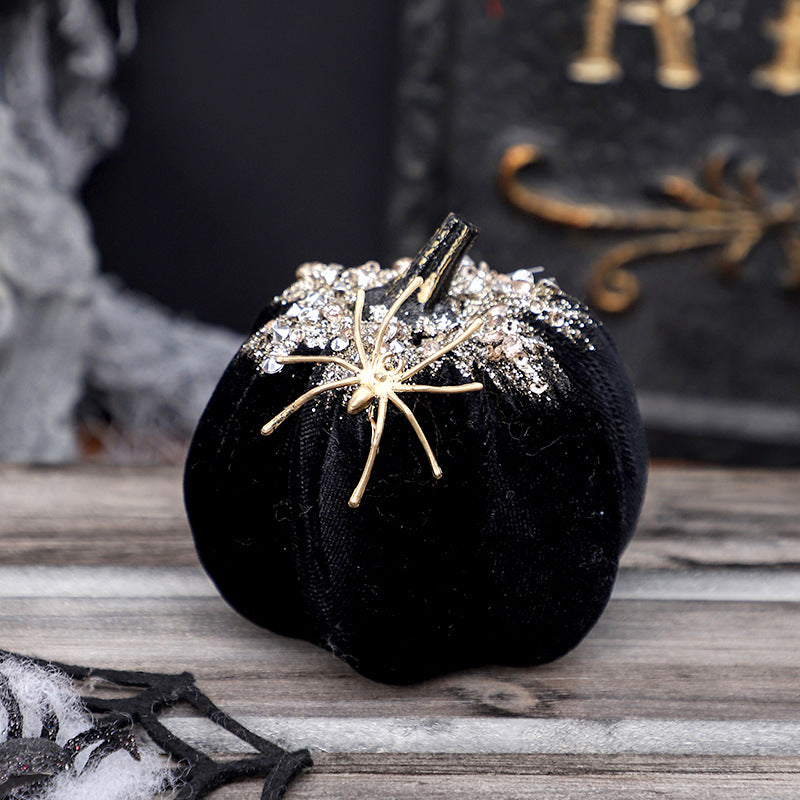 Spider Pumpkin Halloween Figurine