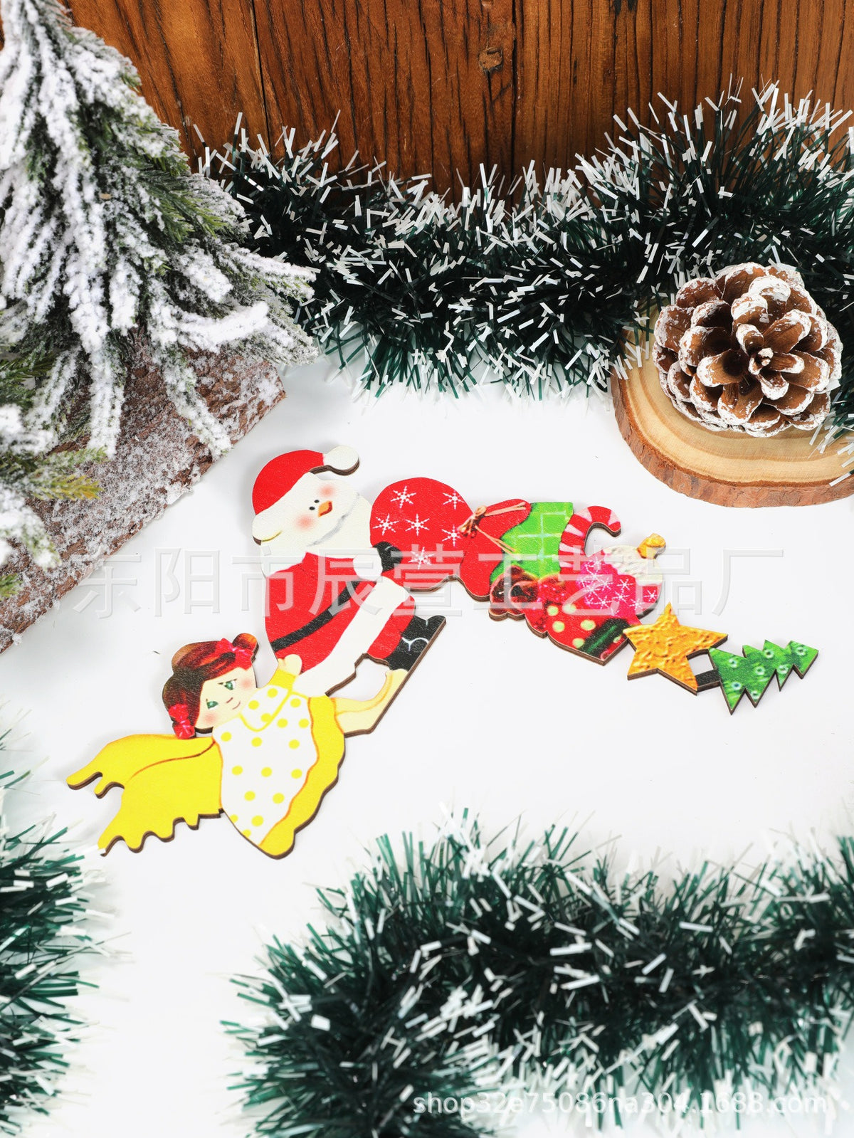 Wooden Christmas Door Corner Decorations