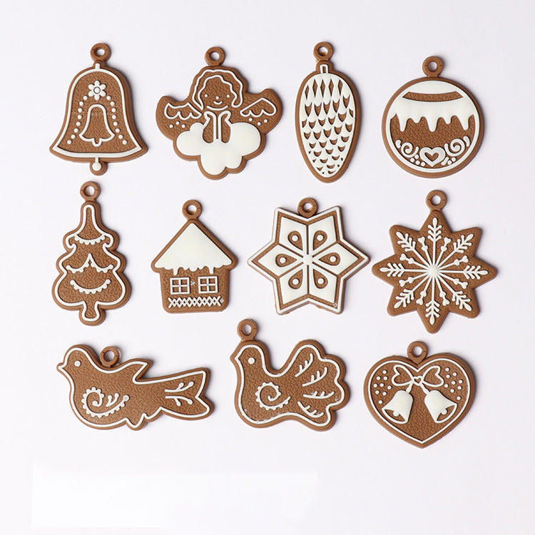 Gingerbread Christmas Tree Ornament Set