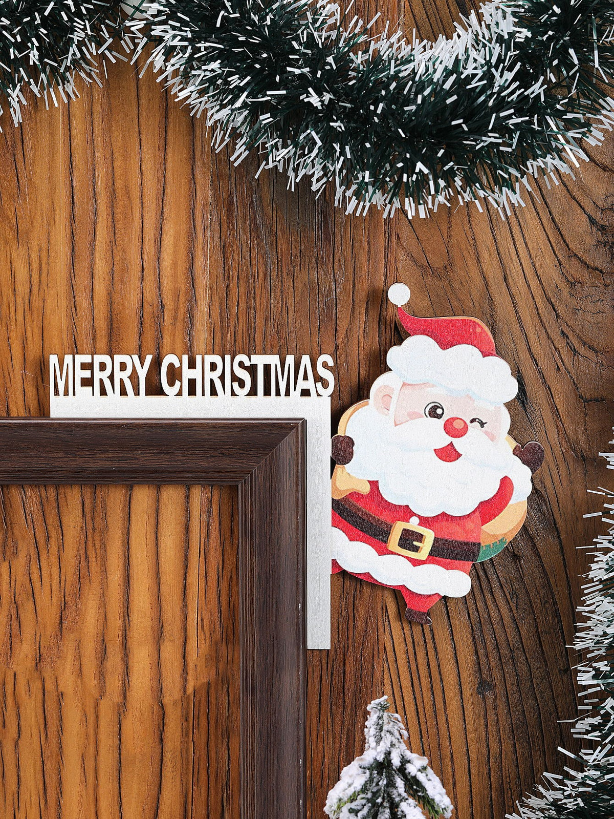 Wooden Christmas Door Corner Decorations