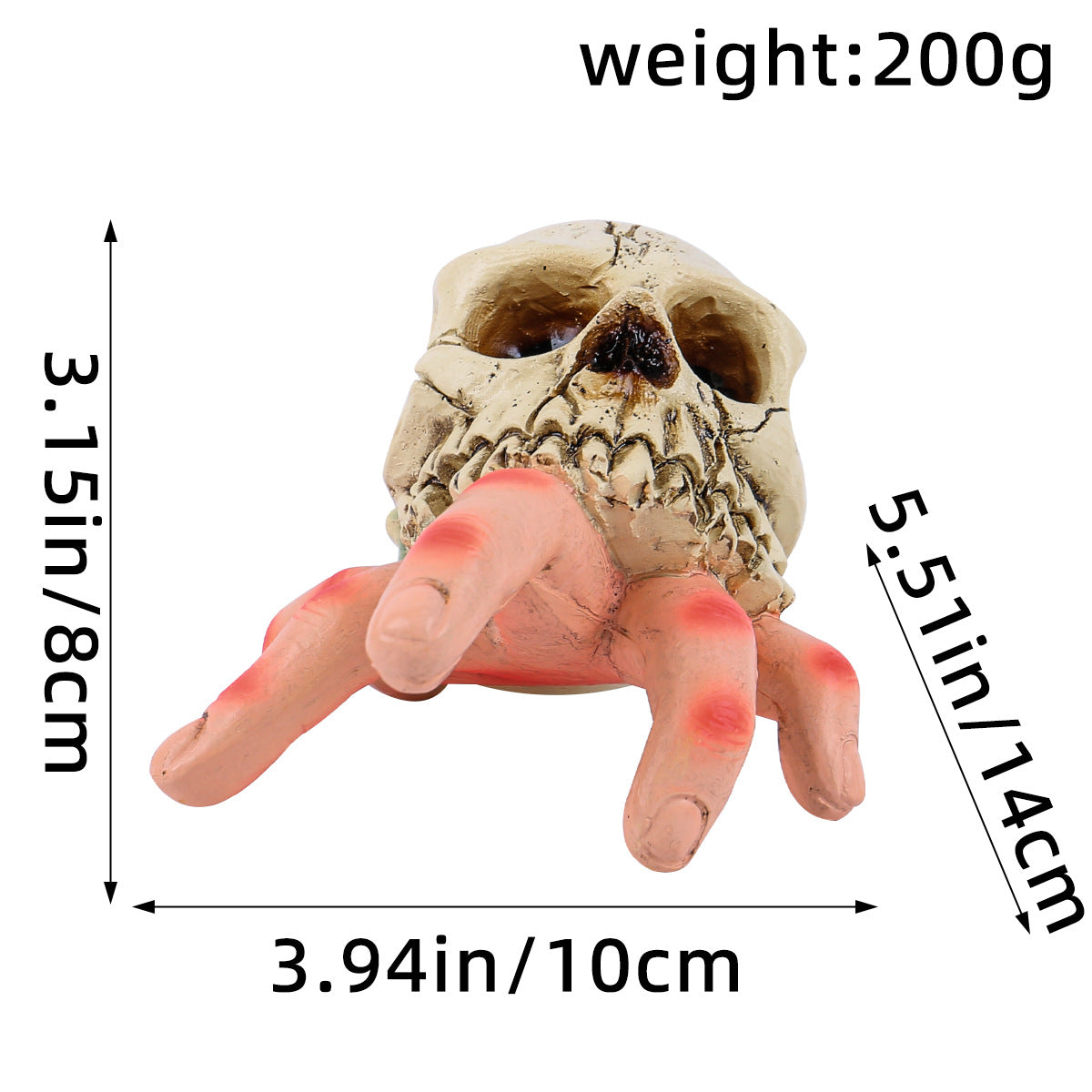 Skeleton Hand Resin Ornament