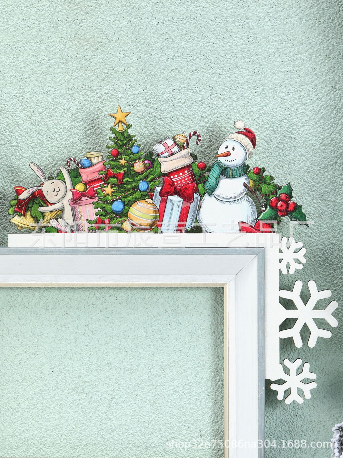 Wooden Christmas Door Corner Decorations