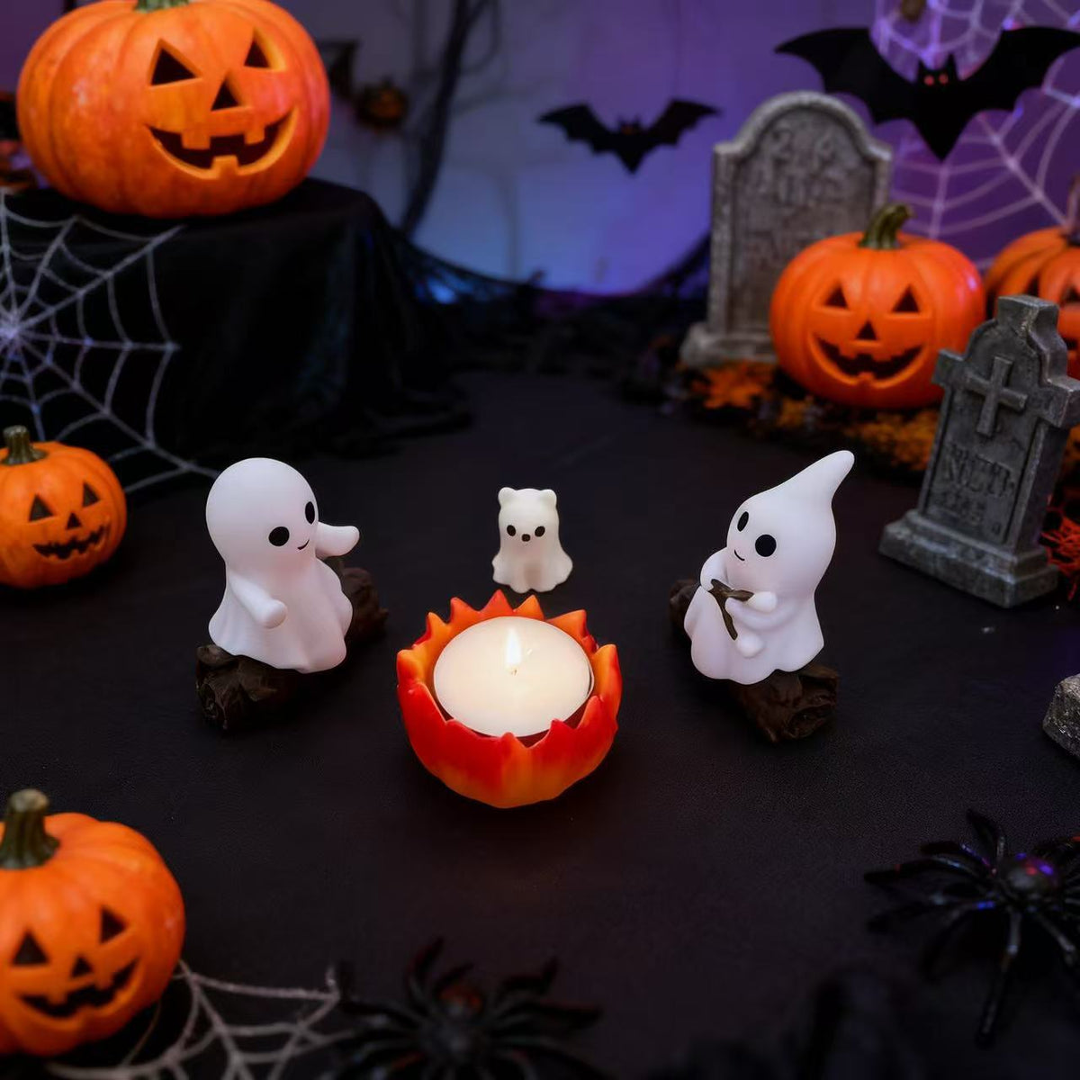 Ghost Campfire Halloween Figurine