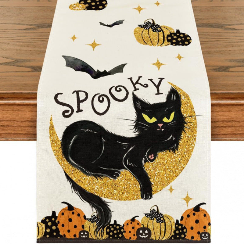 Halloween Pumpkin & Ghost Table Runner