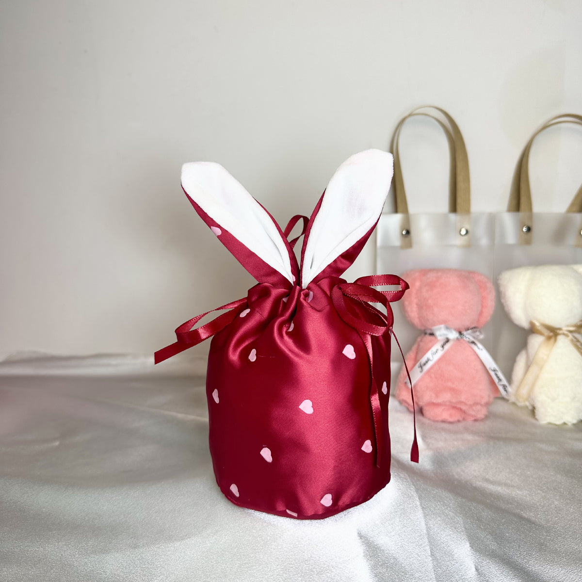Bunny-Ear Drawstring Gift Bags