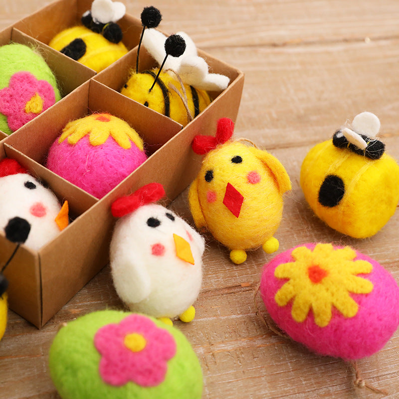 Easter Bunny, Egg & Flower Hanging Ornaments
