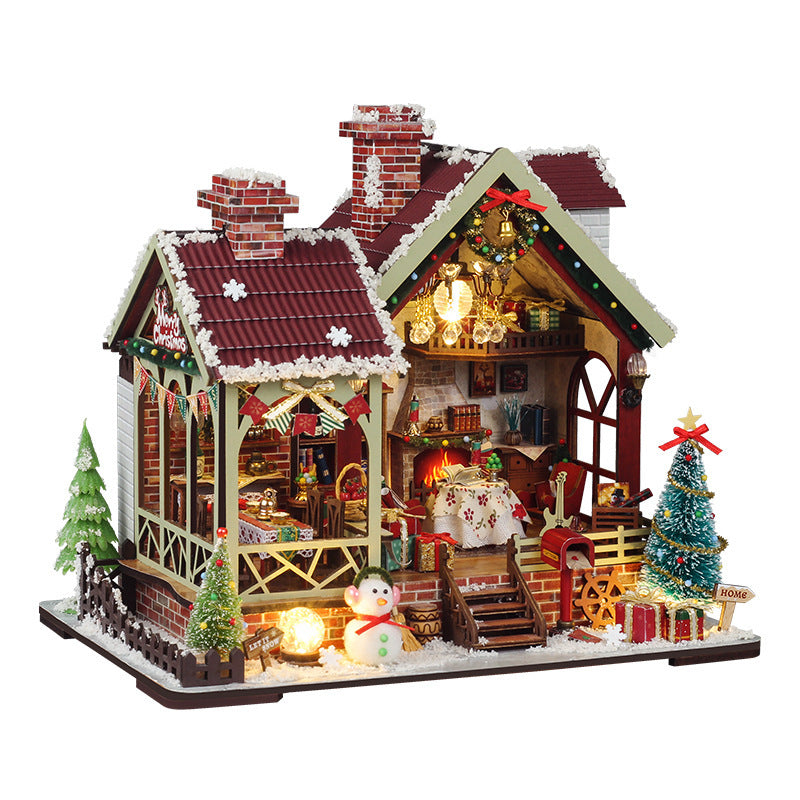DIY Christmas Cabin Display Kit with Music