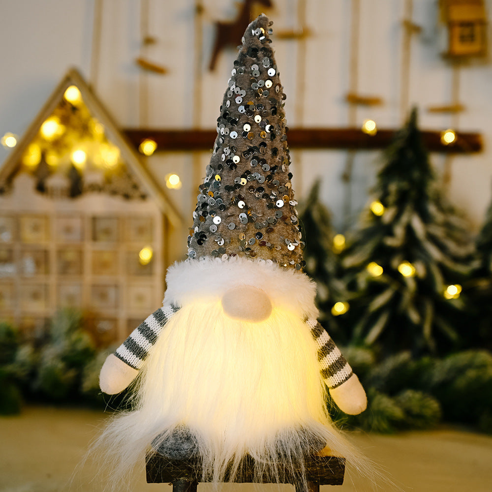 Light-Up Christmas Faceless Doll Ornament