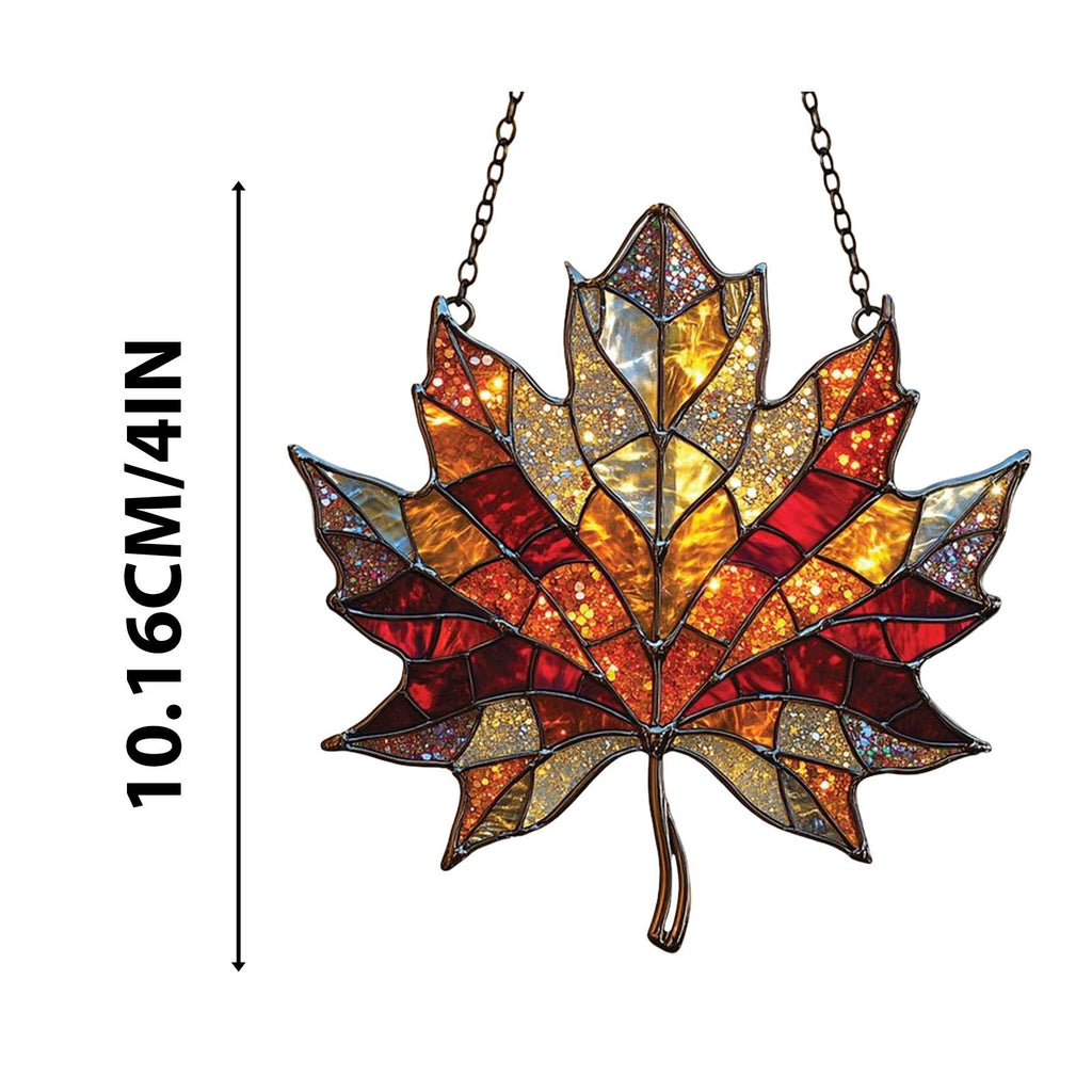 Autumn Maple Leaf Acrylic Wall Hanging Decor