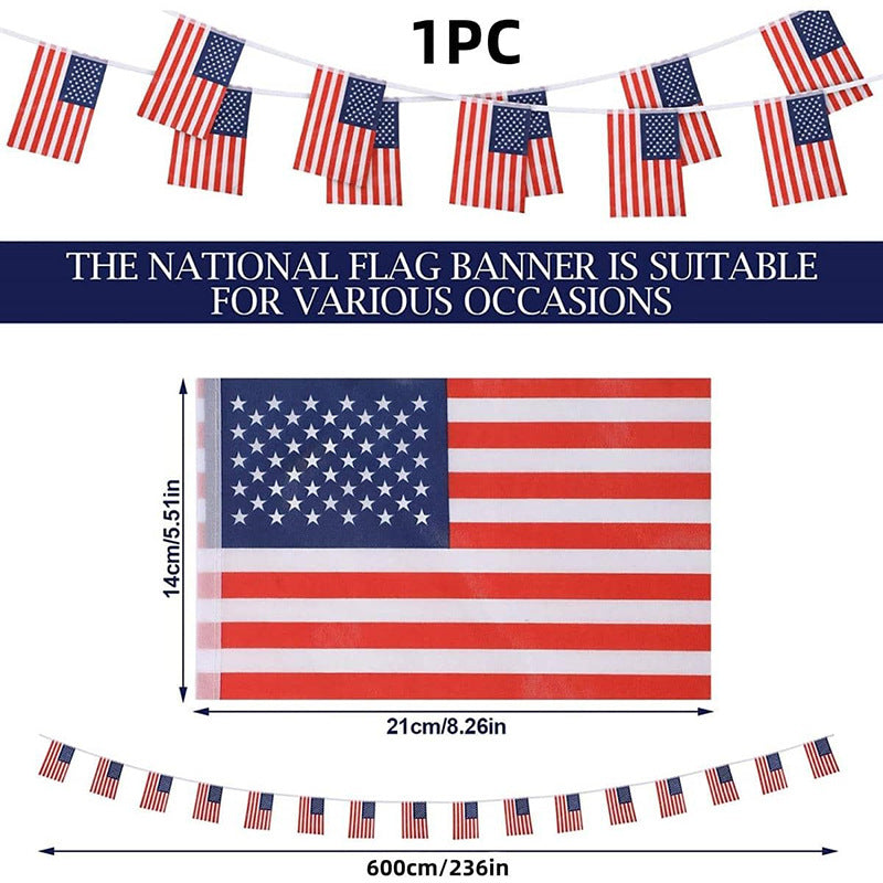 American Flag Bunting Garland - 6 m