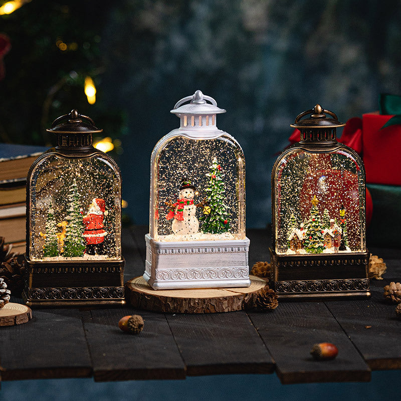 Lighted Christmas Water-Filled Lantern