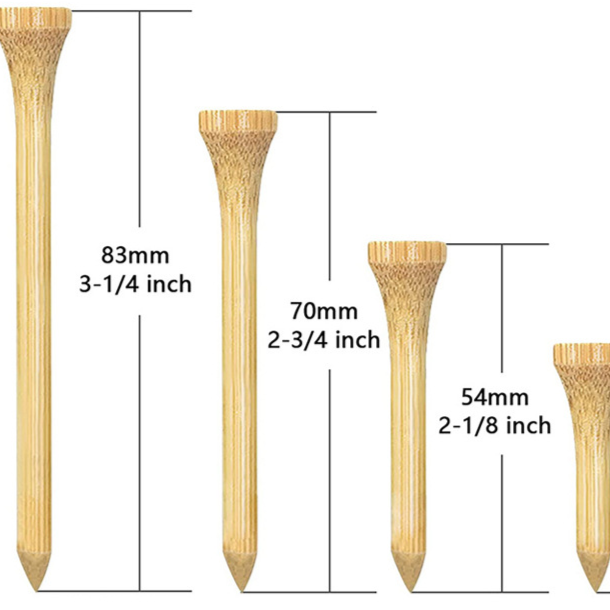 Bamboo Golf Tees - 50 or 100 Pack