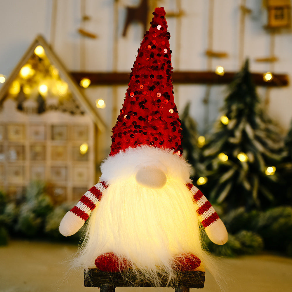 Light-Up Christmas Faceless Doll Ornament