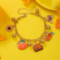 Thanksgiving Maple and Sunflower Charm Bracelet
