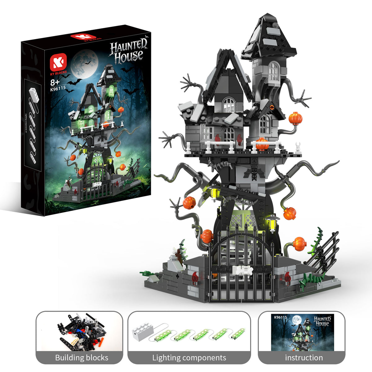 Halloween Haunted House Display Building Kit - 598 Pieces