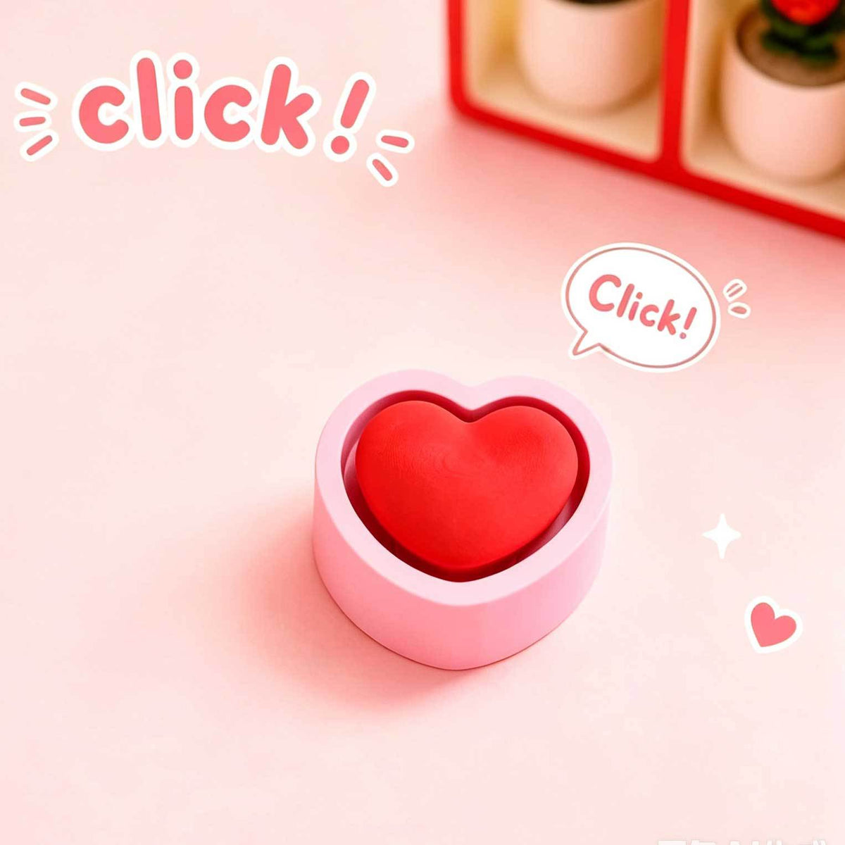 Heart-Shaped Clicker Fidget