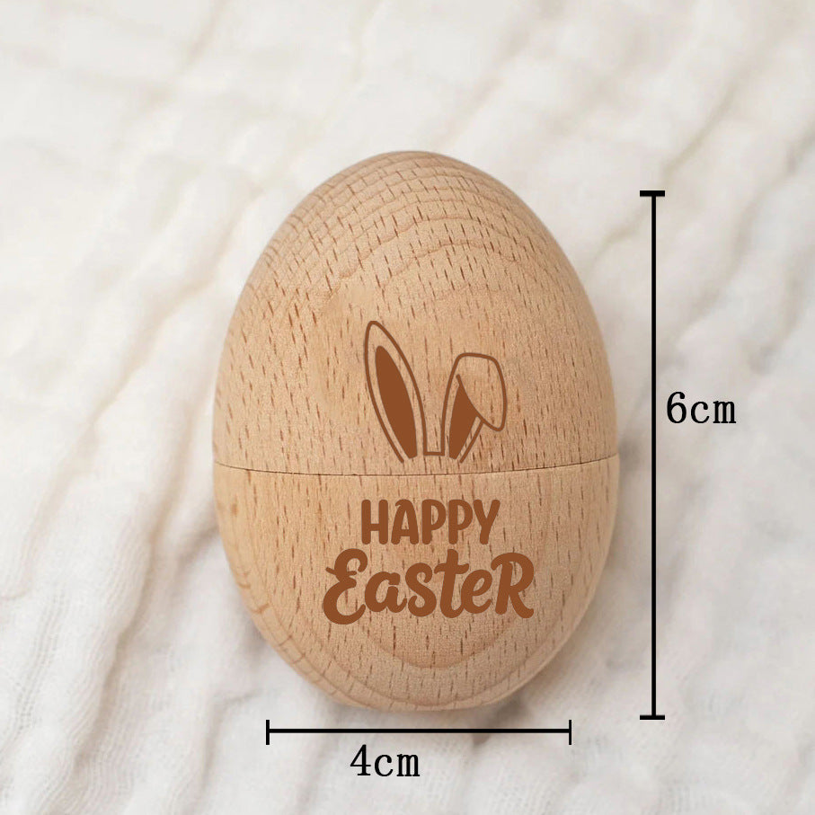 Laser-Cut Wooden Easter Egg Ornaments