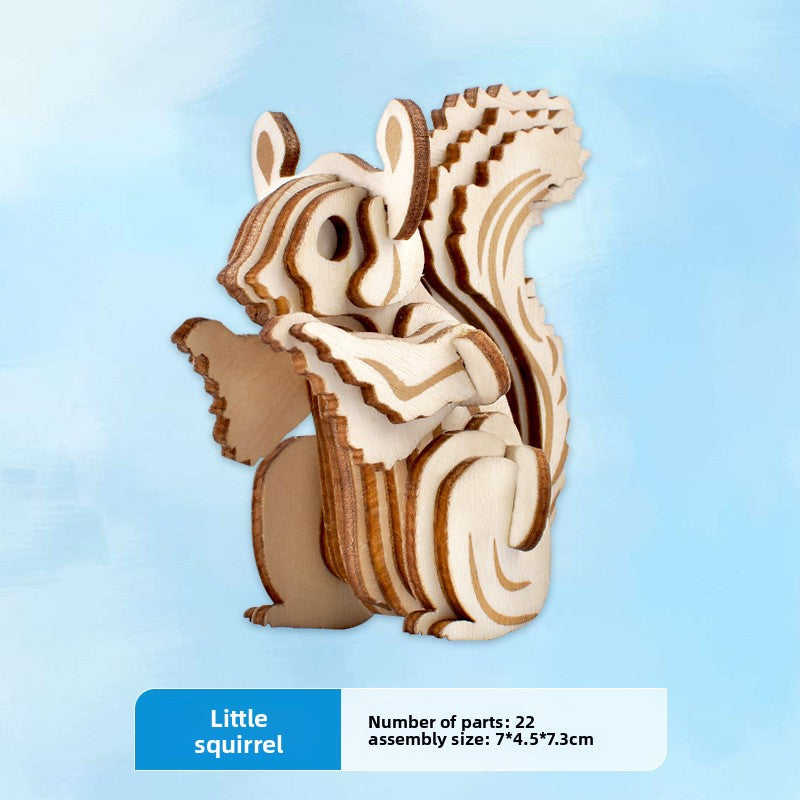 Wooden Animal and Vehicle 3D Puzzle Models