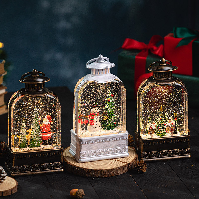 Lighted Christmas Water-Filled Lantern