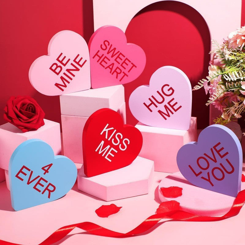 Conversation Heart Table Decor - 6 Piece Set