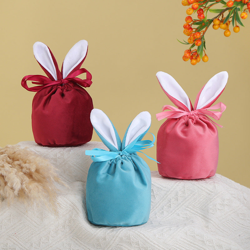 Bunny-Ear Drawstring Gift Bags