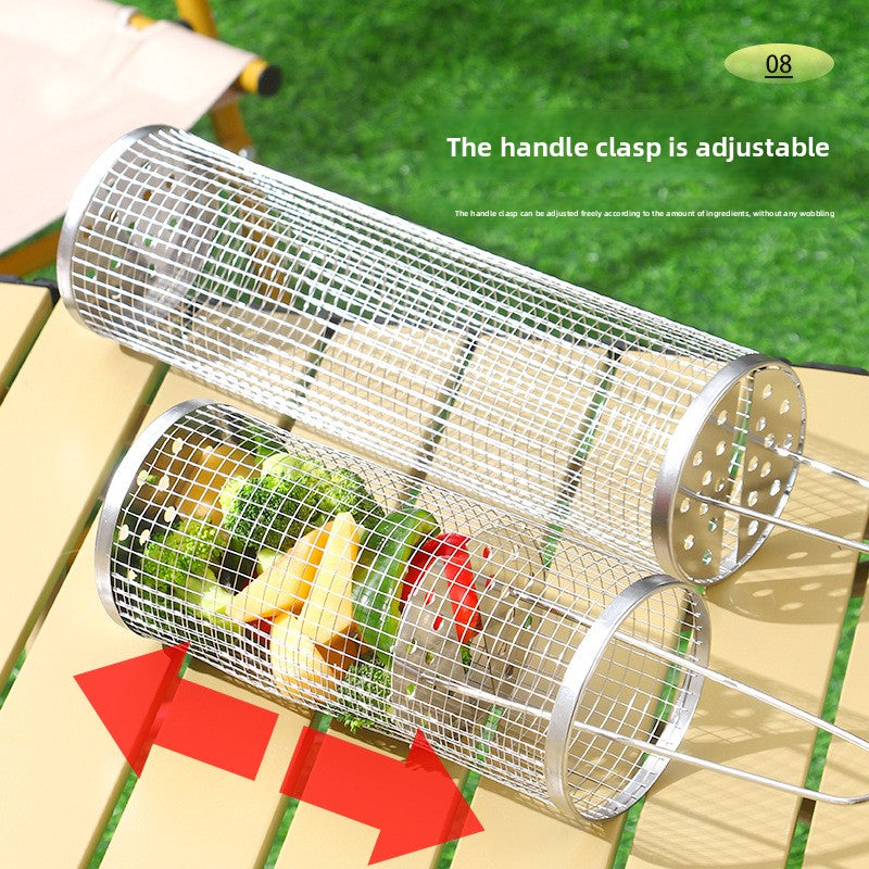 Stainless Steel Rolling Grill Basket