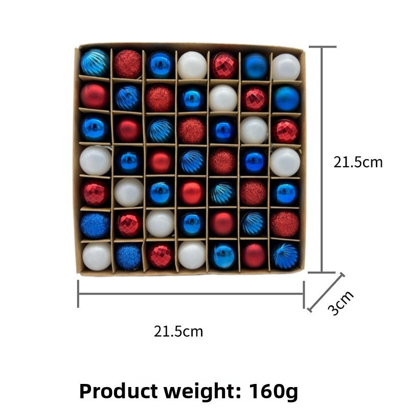 Patriotic Mini Ball Ornaments - 49 Piece Set