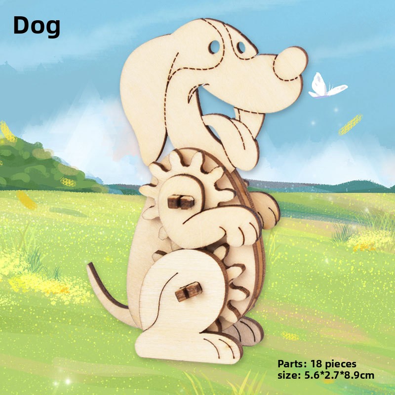 Wooden Animal and Vehicle 3D Puzzle Models
