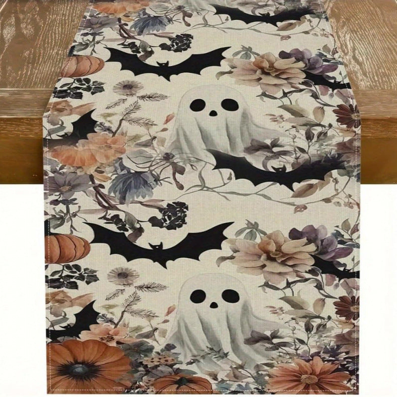 Halloween Pumpkin & Ghost Table Runner