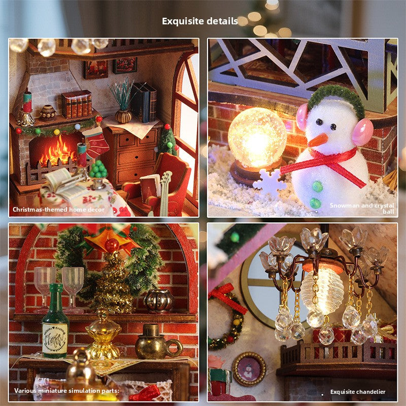 DIY Christmas Cabin Display Kit with Music