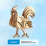 Wooden Animal and Vehicle 3D Puzzle Models