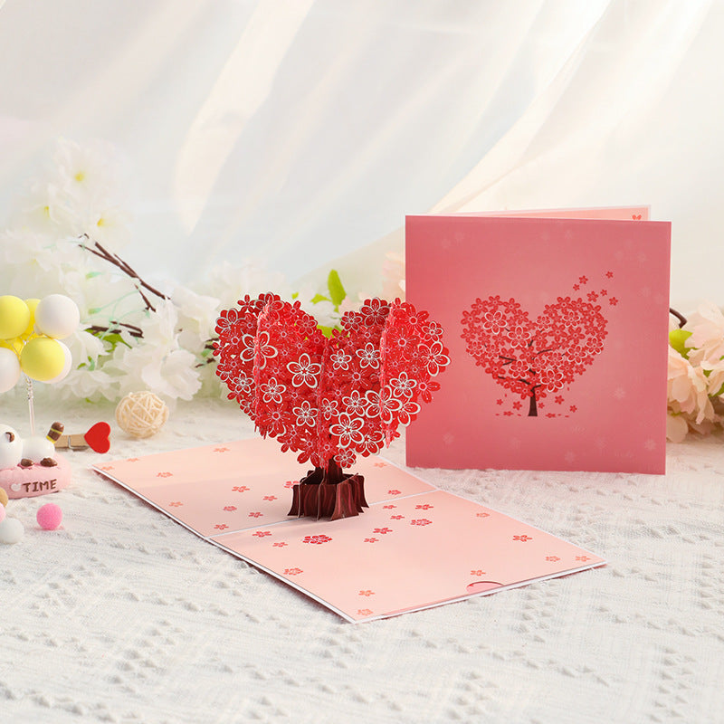 Heart Blossom Tree Pop-Up Greeting Card