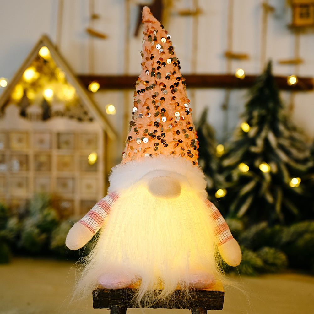 Light-Up Christmas Faceless Doll Ornament