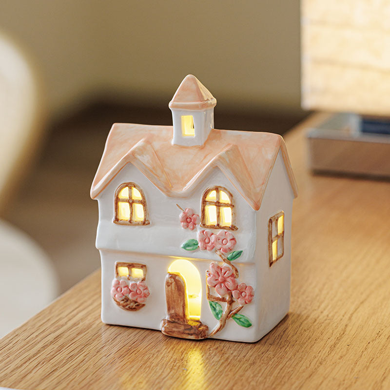 Lighted Ceramic Miniature Village Houses