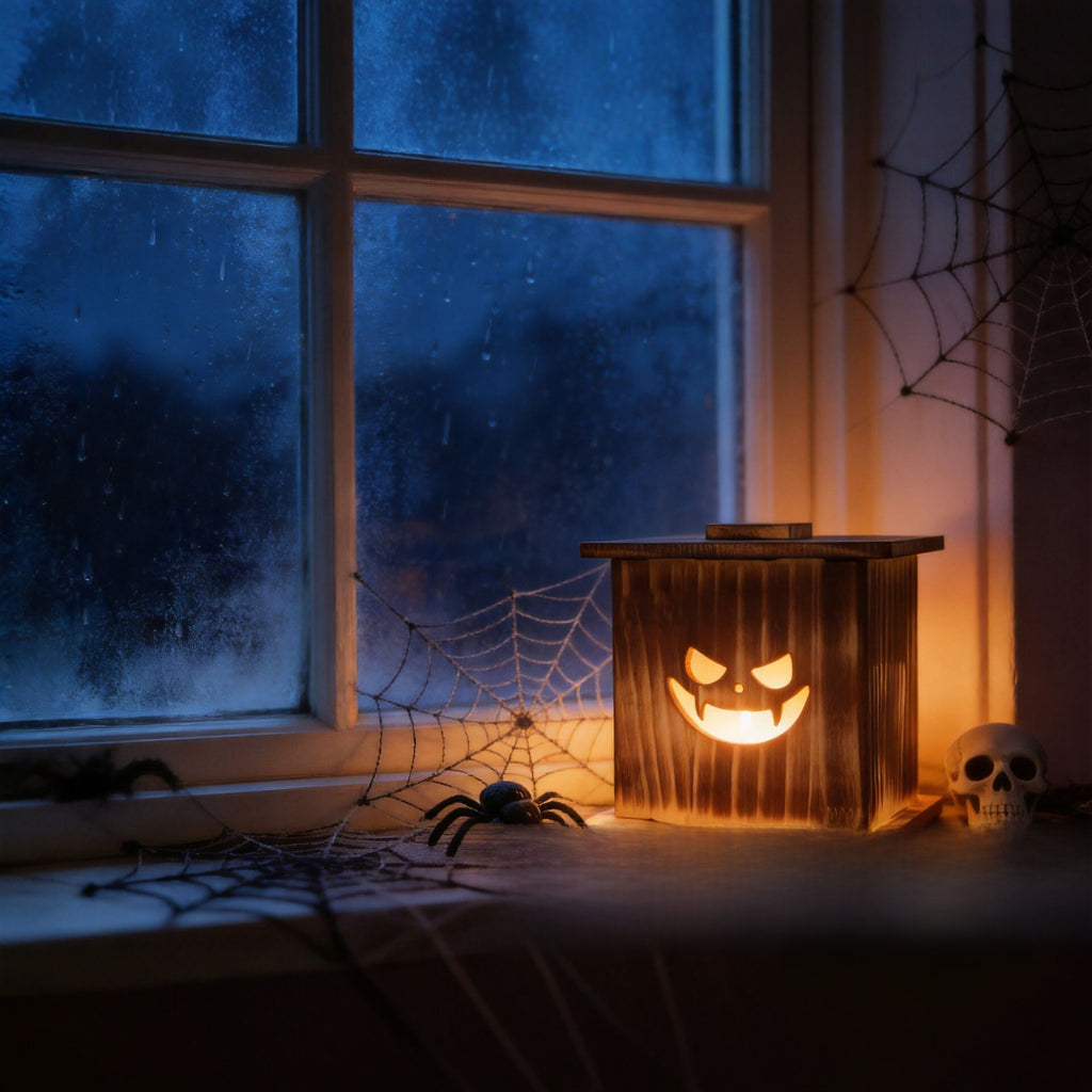 Wooden Pumpkin LED Lantern