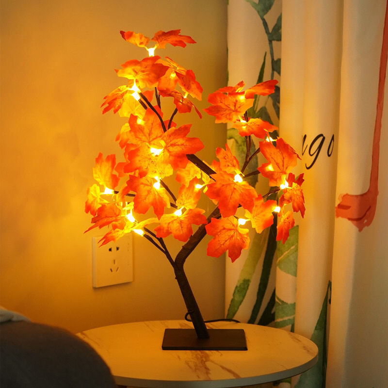 Maple Leaf LED String Lights with USB Power
