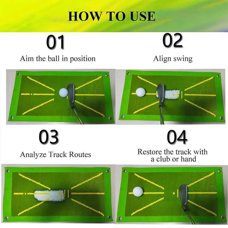 Golf Swing Practice Mat and Accessory Sets
