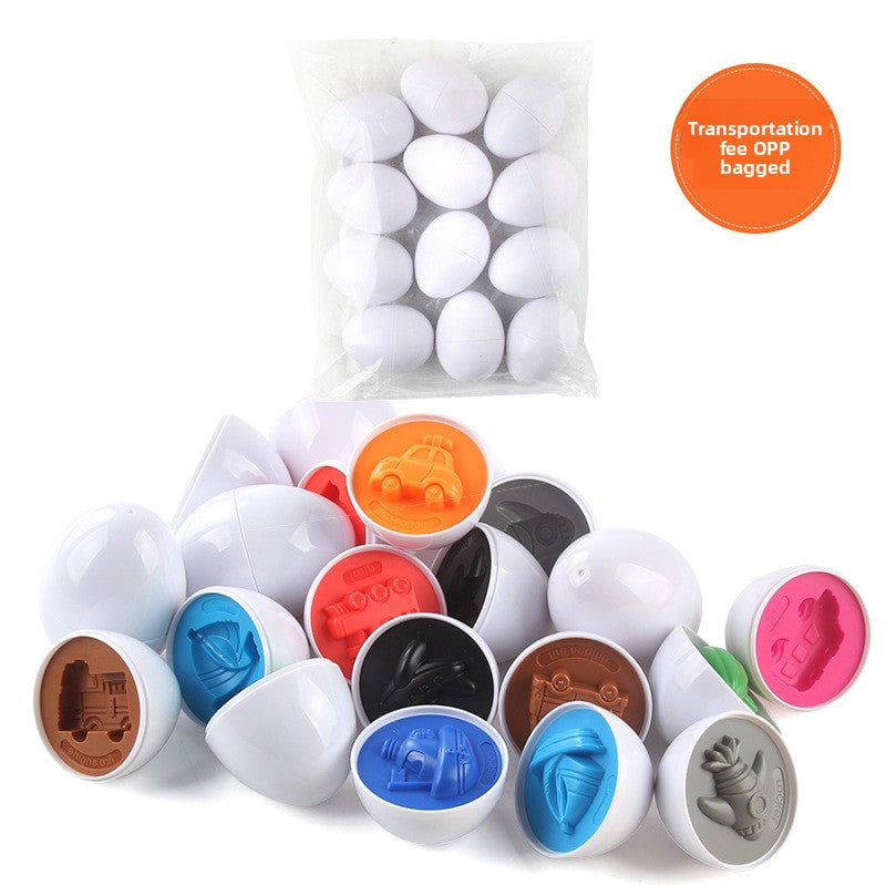 Color and Shape Matching Egg Puzzle Sets