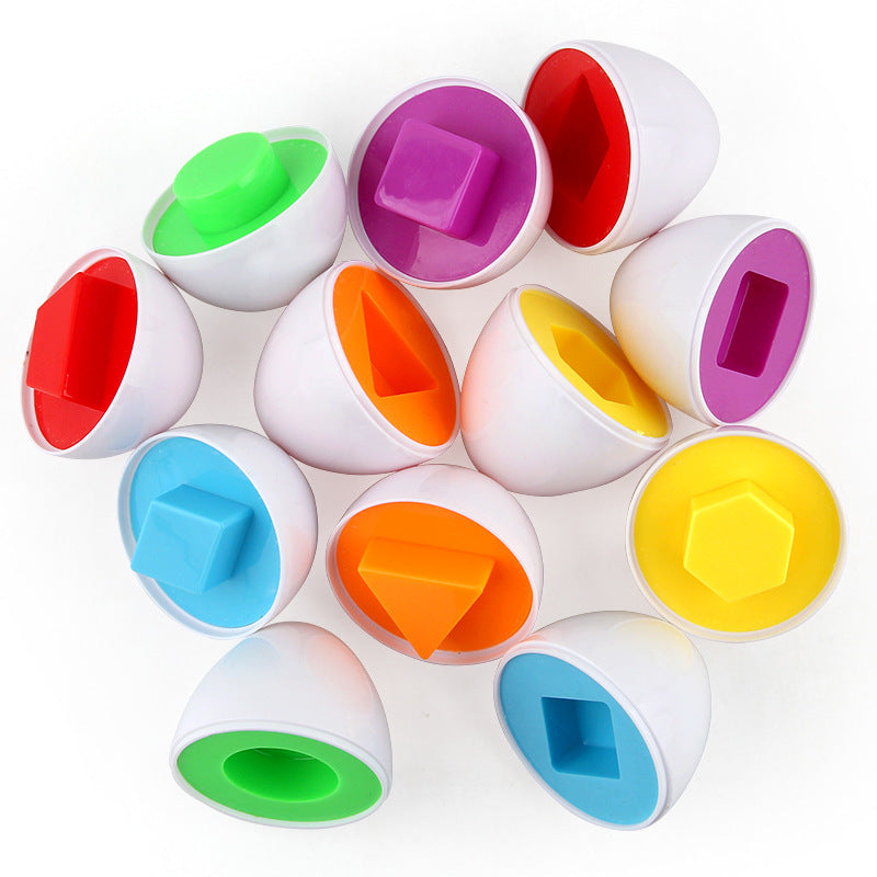 Color and Shape Matching Egg Puzzle Sets