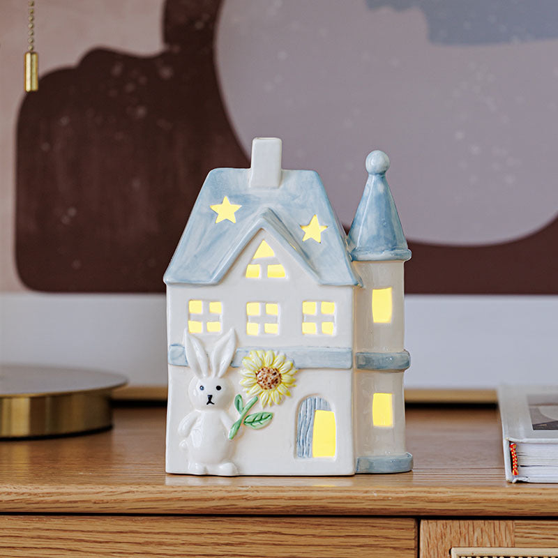 Lighted Ceramic Miniature Village Houses