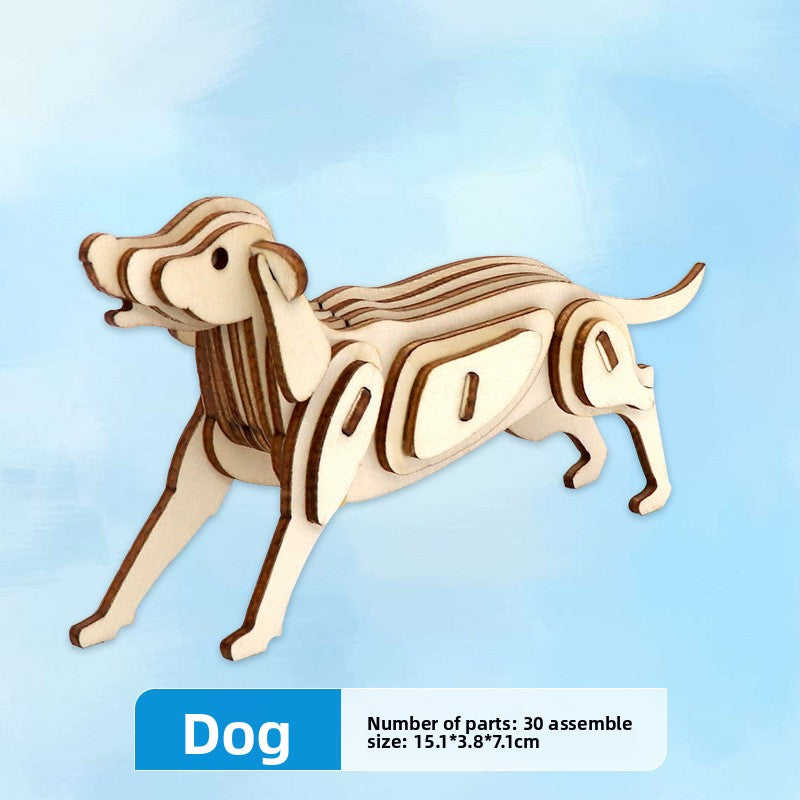 Wooden Animal and Vehicle 3D Puzzle Models