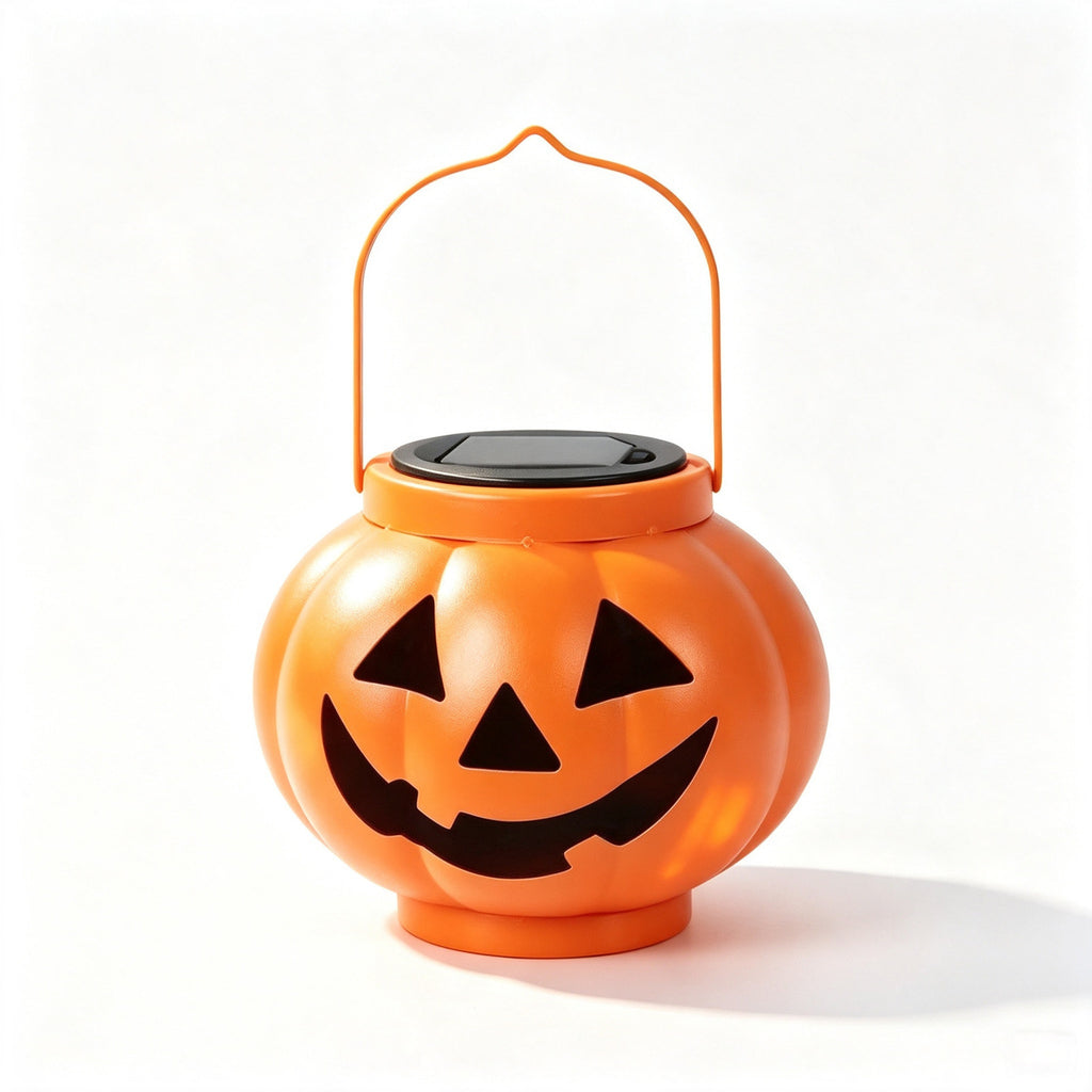 Solar Halloween Pumpkin Iron Lantern