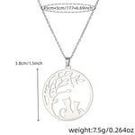 Bunny Moon and Star Pendant Necklace