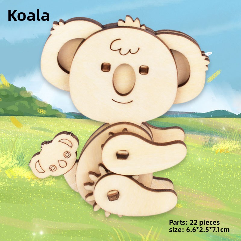 Wooden Animal and Vehicle 3D Puzzle Models