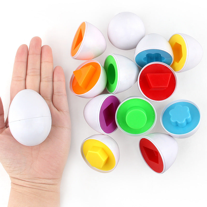 Color and Shape Matching Egg Puzzle Sets