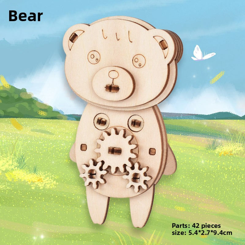 Wooden Animal and Vehicle 3D Puzzle Models