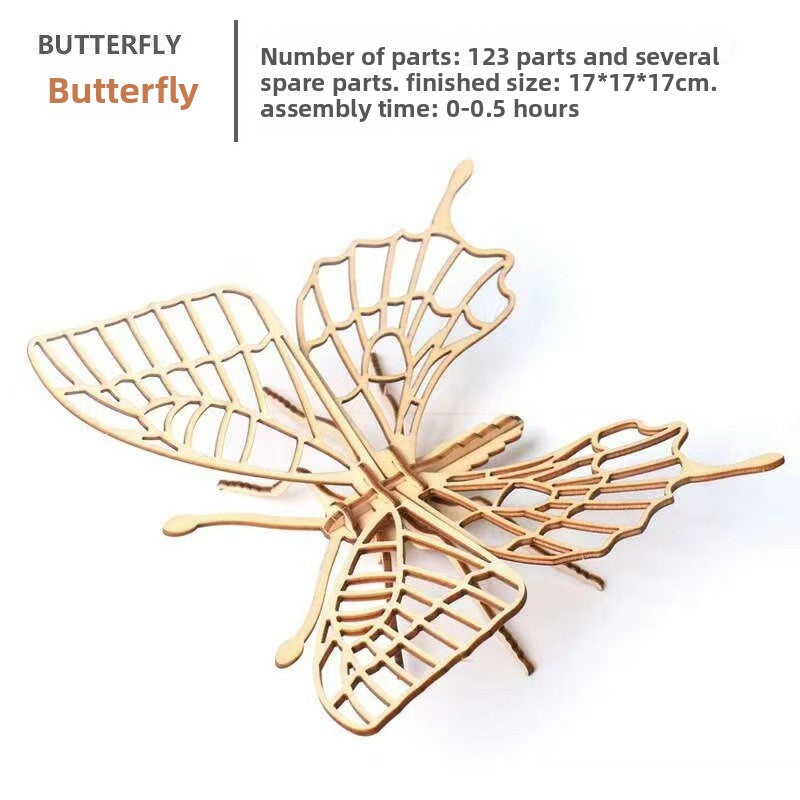 Eight-Model Wooden Insect Assembly Kit