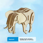 Wooden Animal and Vehicle 3D Puzzle Models