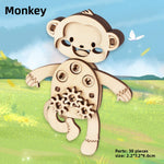 Wooden Animal and Vehicle 3D Puzzle Models